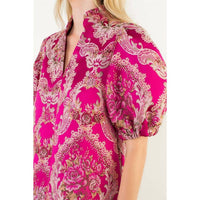 Thml - Puff Sleeve Floral Embroidery Detail Dress
