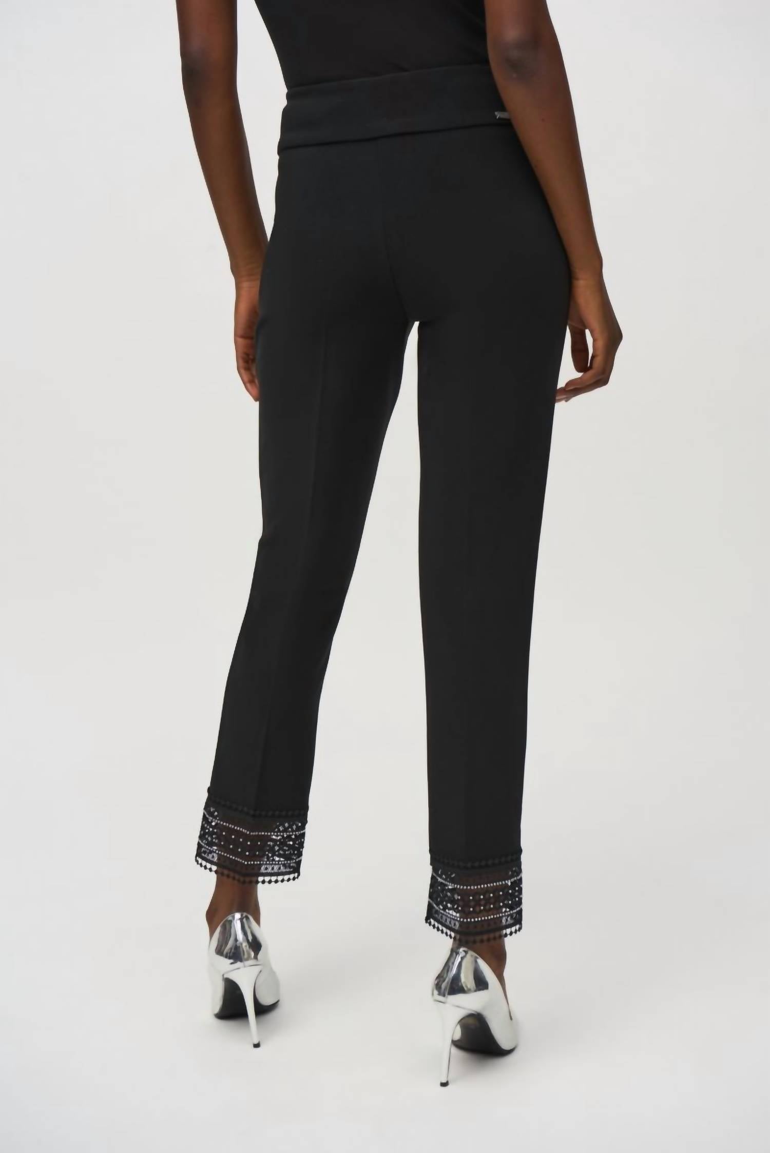 Joseph Ribkoff - Pull-on Lace Cuff Straight Pant