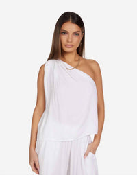 Michael Lauren - Ruki One Shoulder Pleated Top