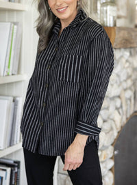 Habitat - Habitat Flip Stripe Boyfriend Shirt