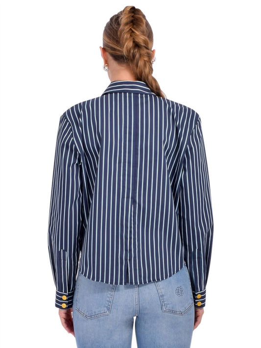 L'Agence - Cosette Crop High Low Shirt