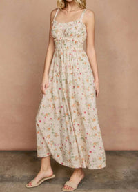 Dress Forum - Honey Butter Shirred Midi Dress