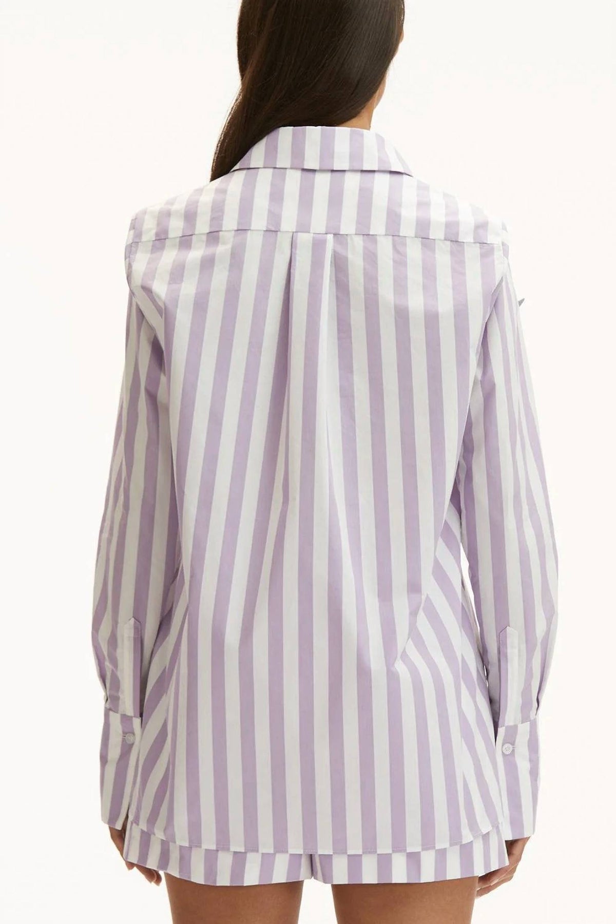 Oscar De La Renta - Stripe Cut Out Wide Leg Short