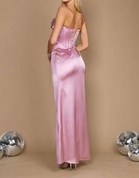 Dylan And Davids - Draped Corset Cowl Long Prom Dress