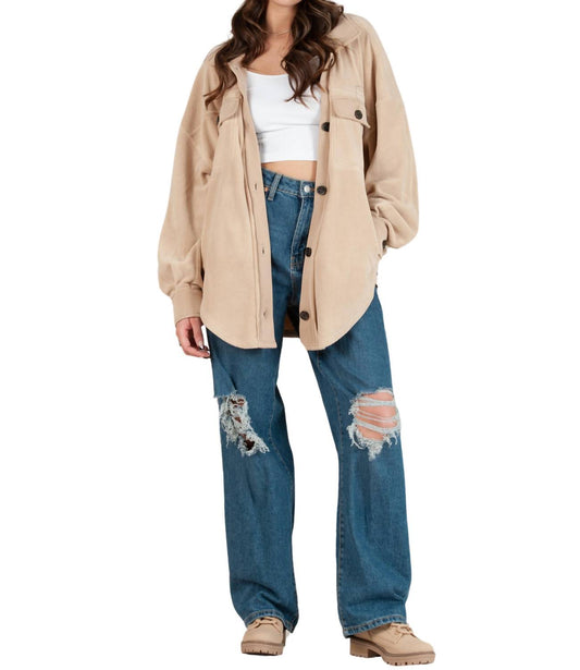 Lucca - Fleece Button Down Shacket