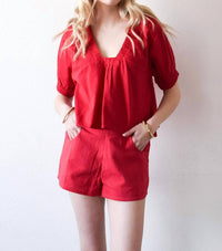 Never A Wallflower - Marakesh V Neck Top