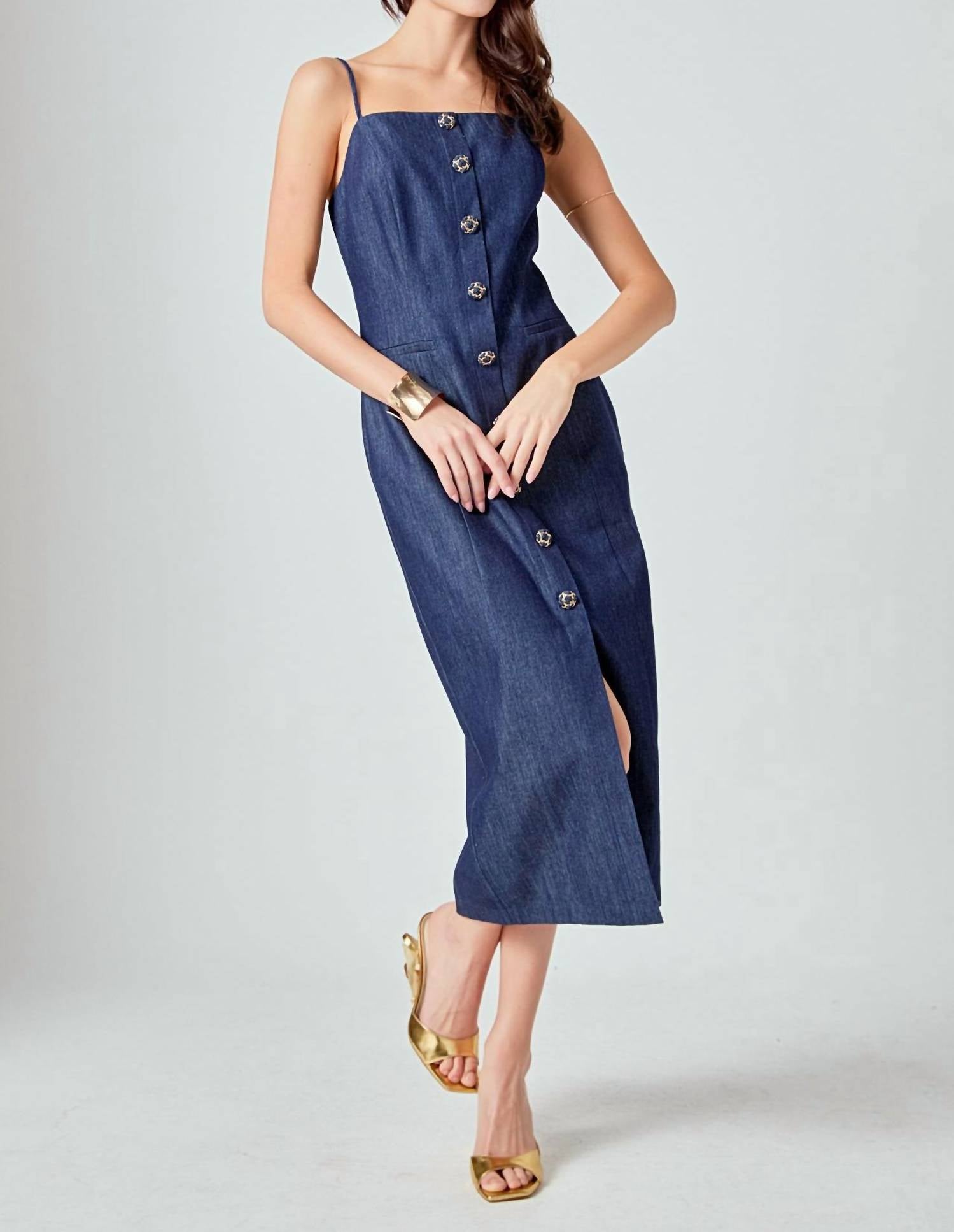Endless Rose - High Neck Midi Dress