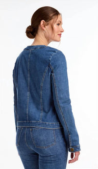 Fdj - Denim Collarless Jacket