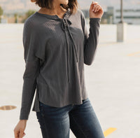 Straight Laced Ribbed Top
