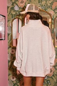 Bucketlist - Mock Neck Tunic Sweatshirt