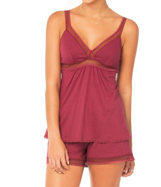 Twelve Eighty Eight - Rebecca Tank Strap Camisole Boxer Pajama Set