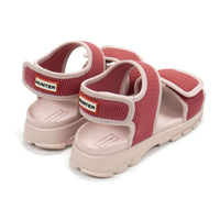 HUNTER Girls Mesh Outdoor Walking Sandals in rowan pink - kids' sandal - detail view