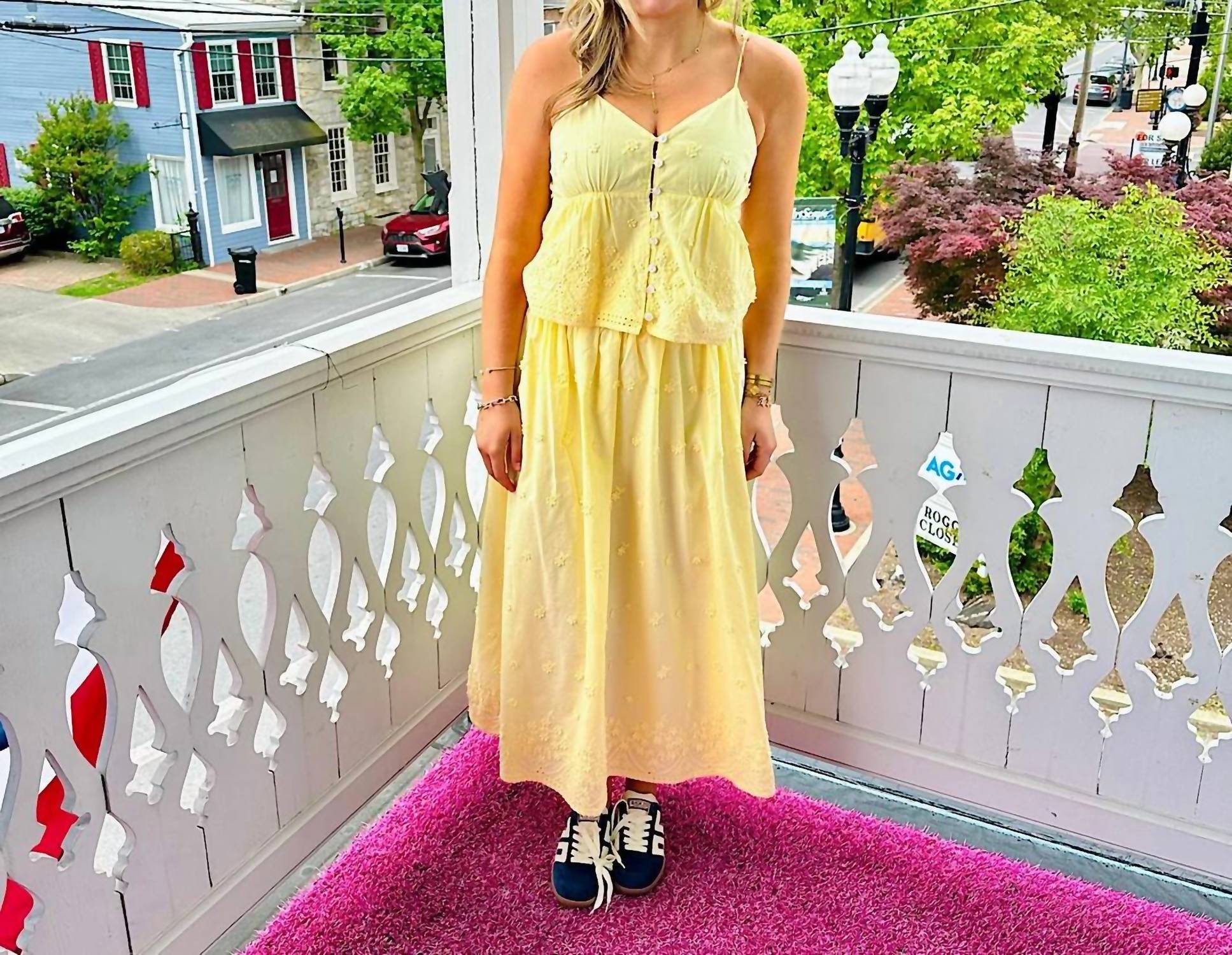 Sadie & Sage - Beachglass Embroidered Maxi Skirt