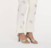 Cinq A Sept - Blooming Linework Cropped Kerry Pants