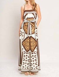 Flying Tomato - Printed Woven Jumpsuit