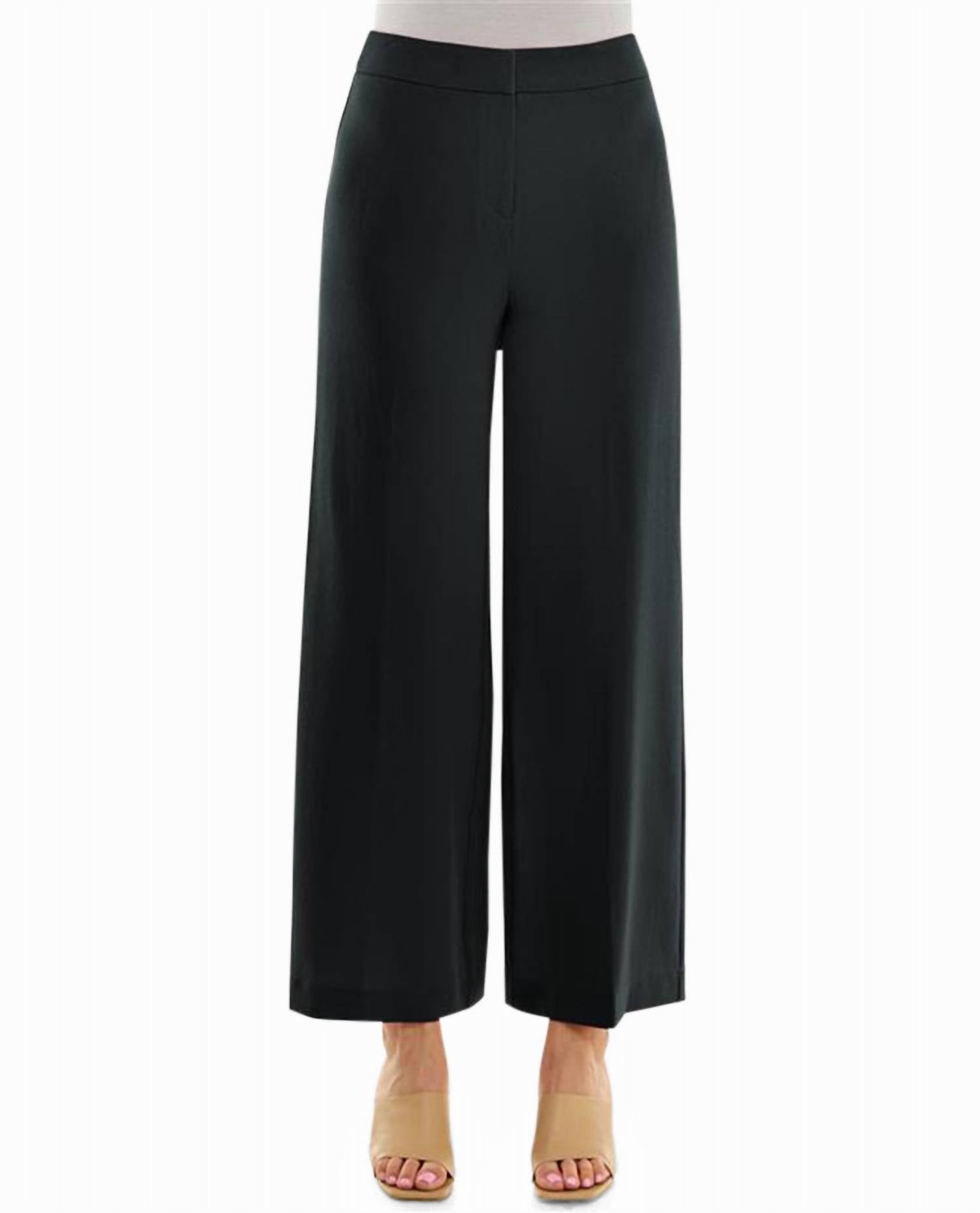 Nicole Miller - Claire Stretch Crepe Wide Leg Pants