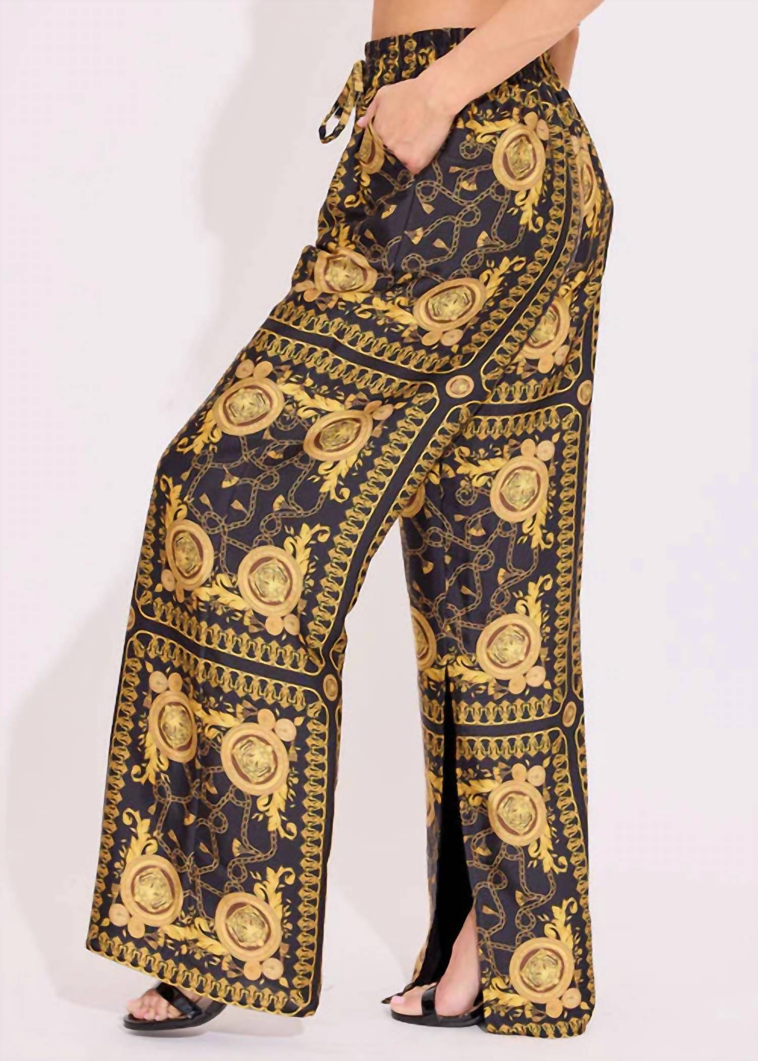 Alden Adair Penny Pant With Side Slit in donatello - women's pants - view 4