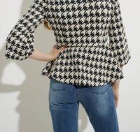 Joseph Ribkoff herringbone jacket in multi - women's jacket - alternate view