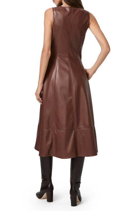 Paige - Fiorella Faux Leather Midi Dress