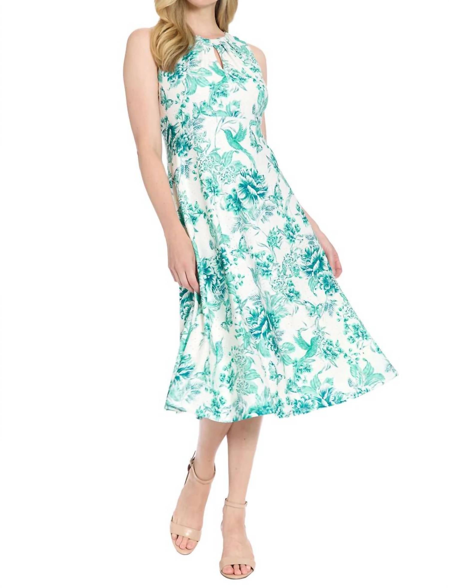 London Times - Keyhole Midi Dress