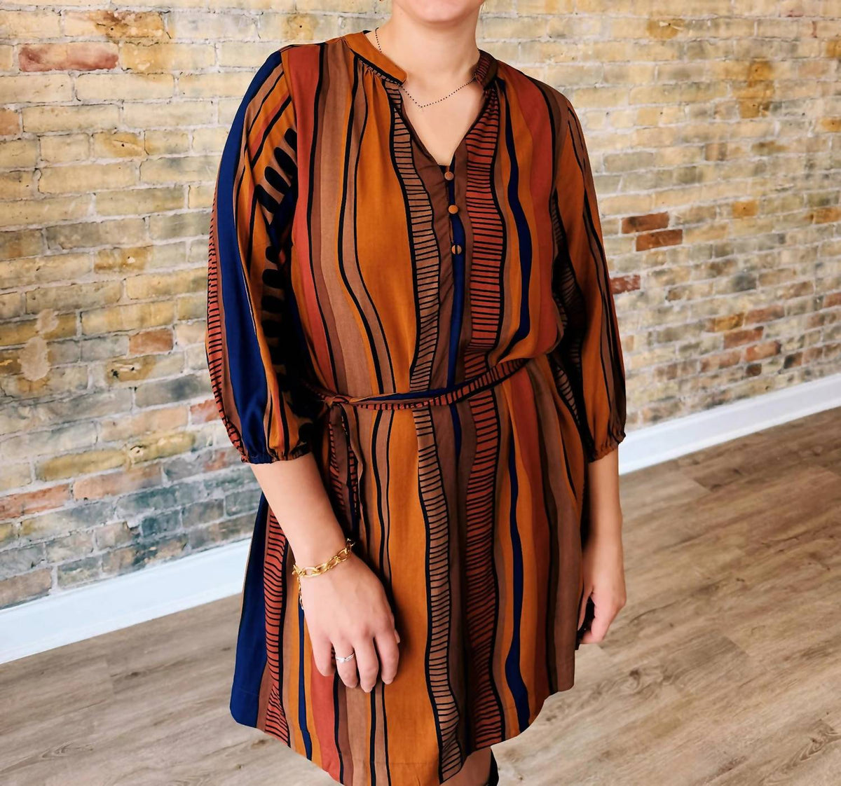 Umgee - Sarah Button Mini Dress