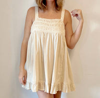 By Together - Stay Neutral Babydoll Mini Dress