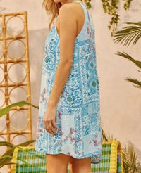 Emily Wonder - Printed Halter Mini Dress