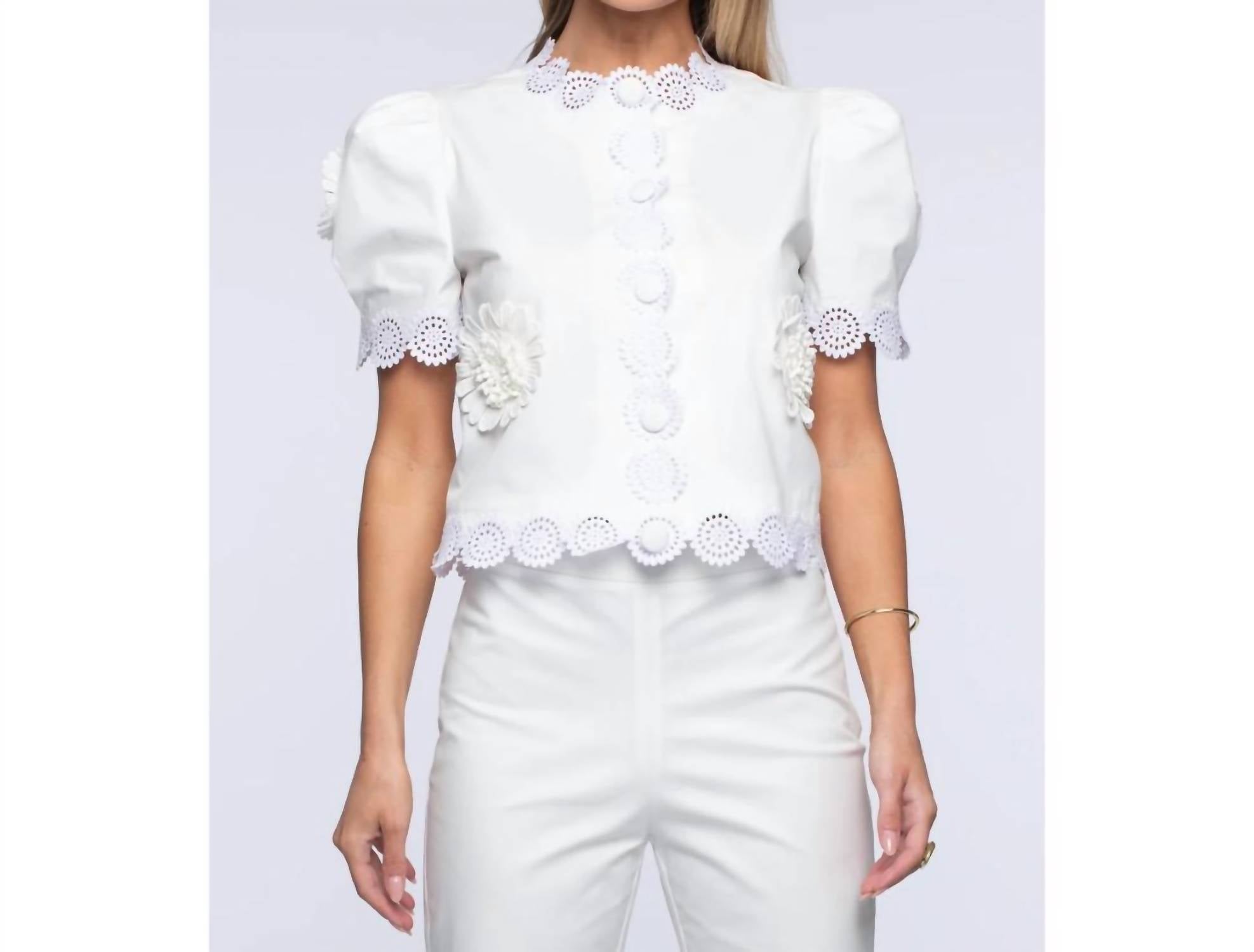 Elizabeth James The Label - Coco Puff Sleeve Top