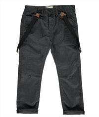 Me & Henry - Boys' Dogtooth Woven Trousers With Removable Braces