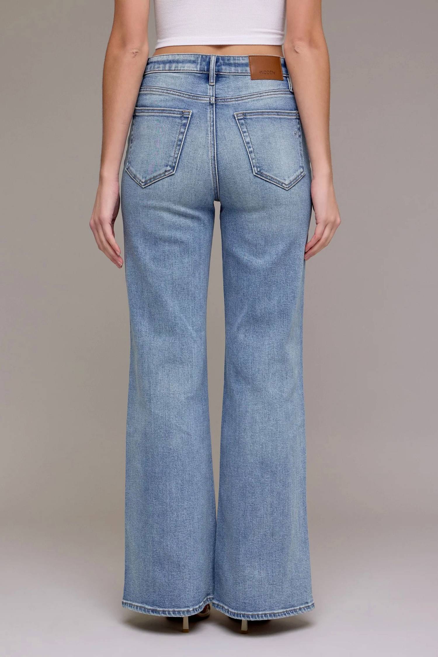 Hidden - Happi Vintage Clean High Rise Wide Comfort Flare Jeans