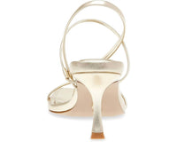 STEVE MADDEN Women's Locke Leather Strappy Y2k Mid Heels Sandals in champagne - women's sandal - view 4