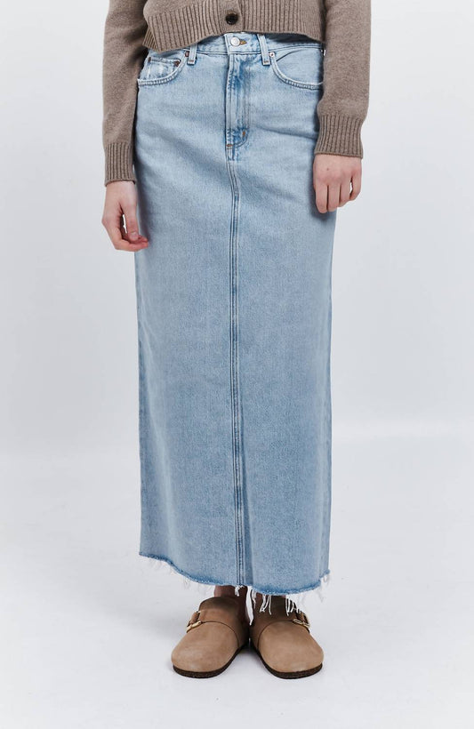 Agolde - Hilla Mid-rise Back-slit Maxi Skirt