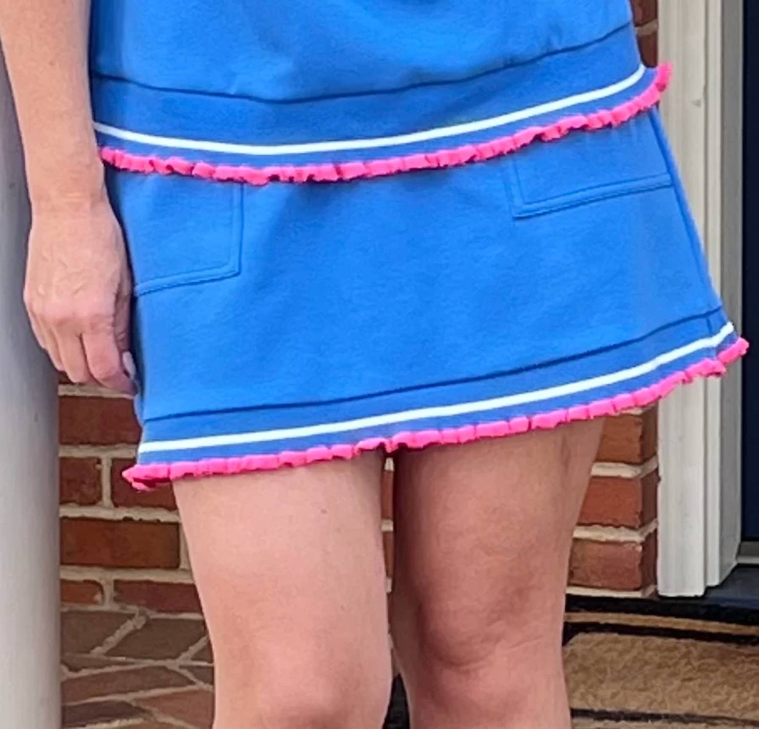 Umgee - Pink Piping Mini Skirt