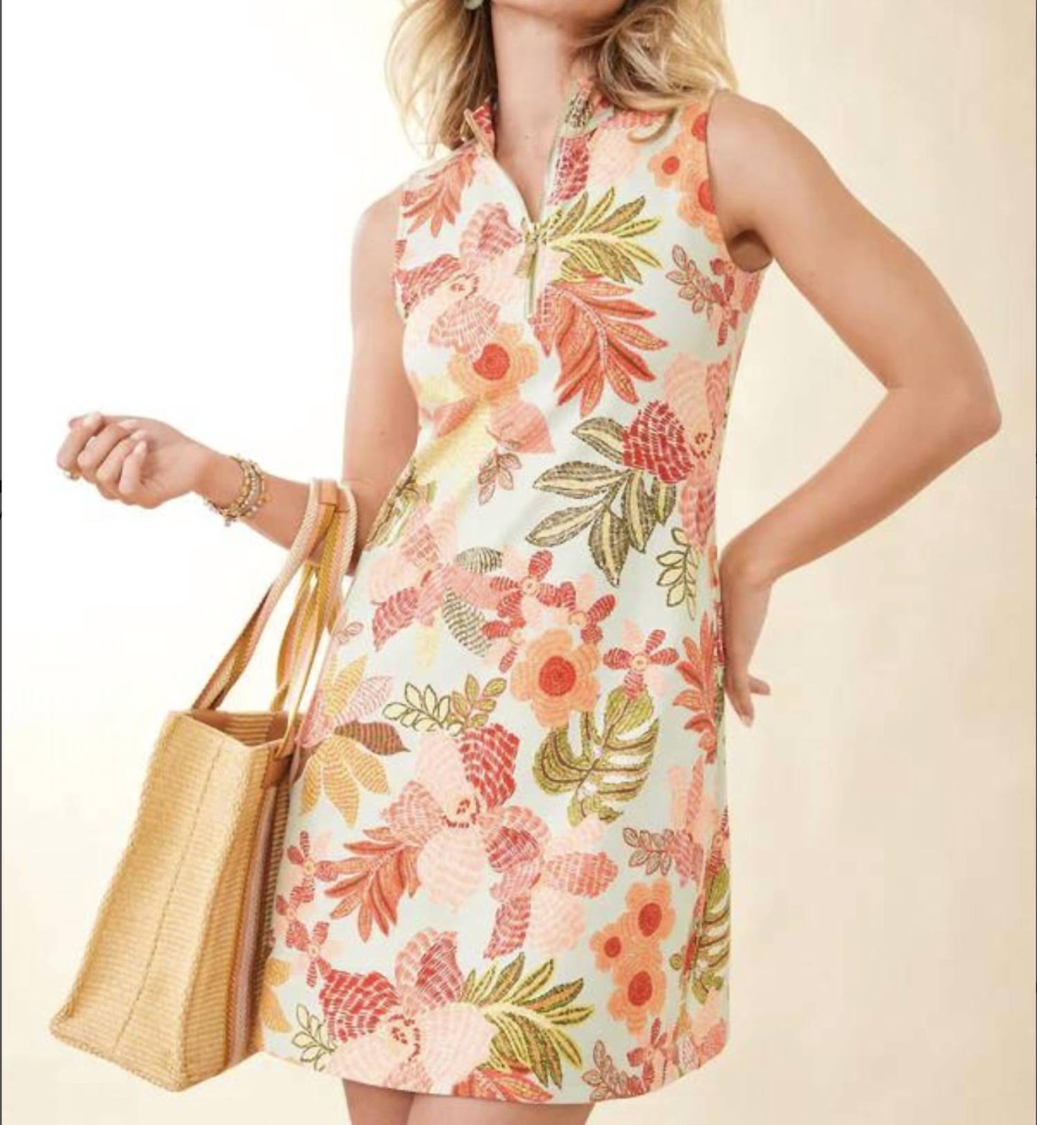 spartina 449 Serena Half Zip Dress in seafoam - women's dress