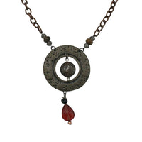 Legend Or Lies - Women's Open Disc Drop Pendant Necklace