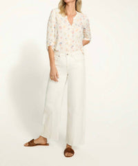 Fdj - Olivia Pintuck Wide Leg Denim Pants