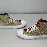 Converse - Women's Rainbow Logo Glitter Hi Top Tennis Shoes