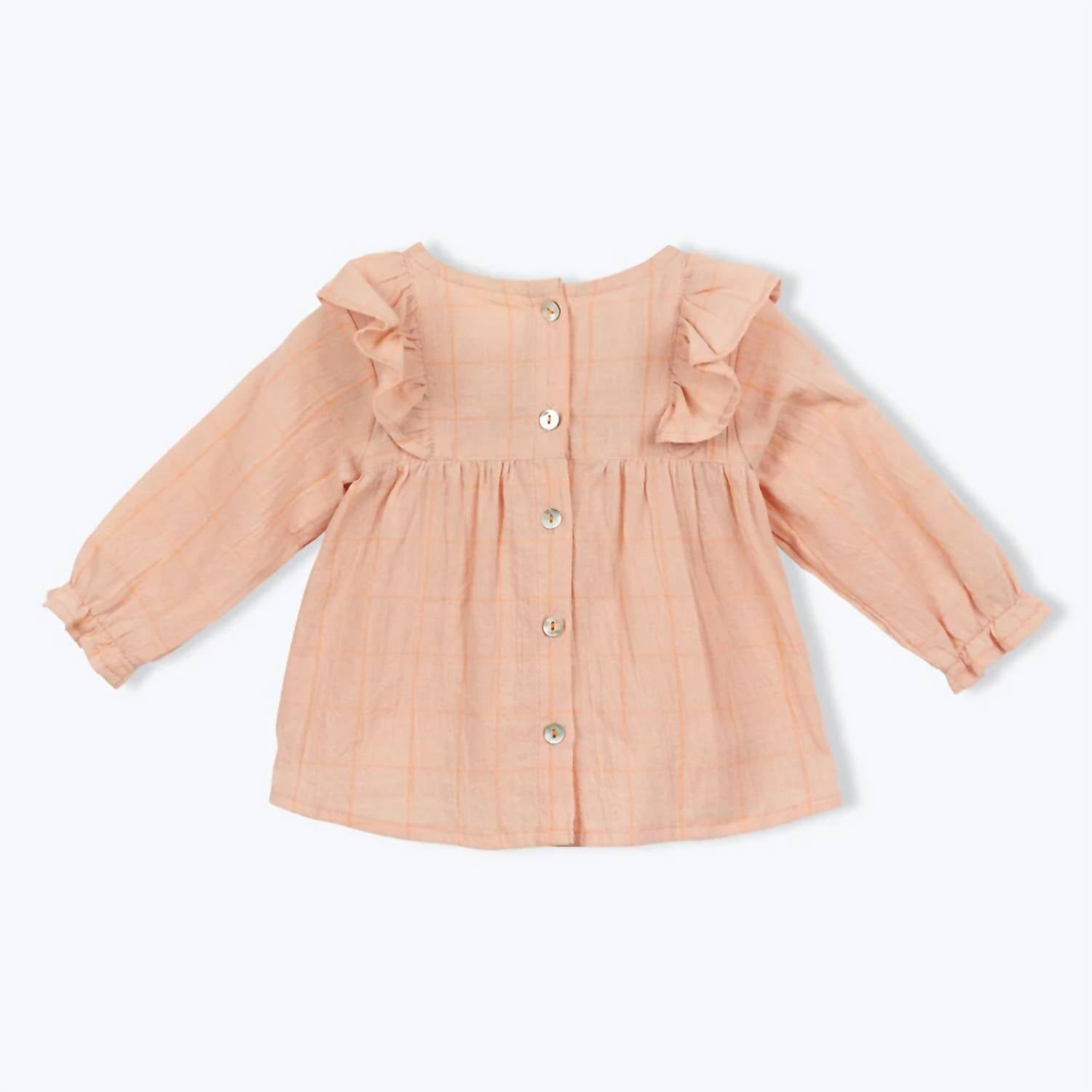 Arsène Et Les Pipelettes - Girl's Creamsicle Check Blouse
