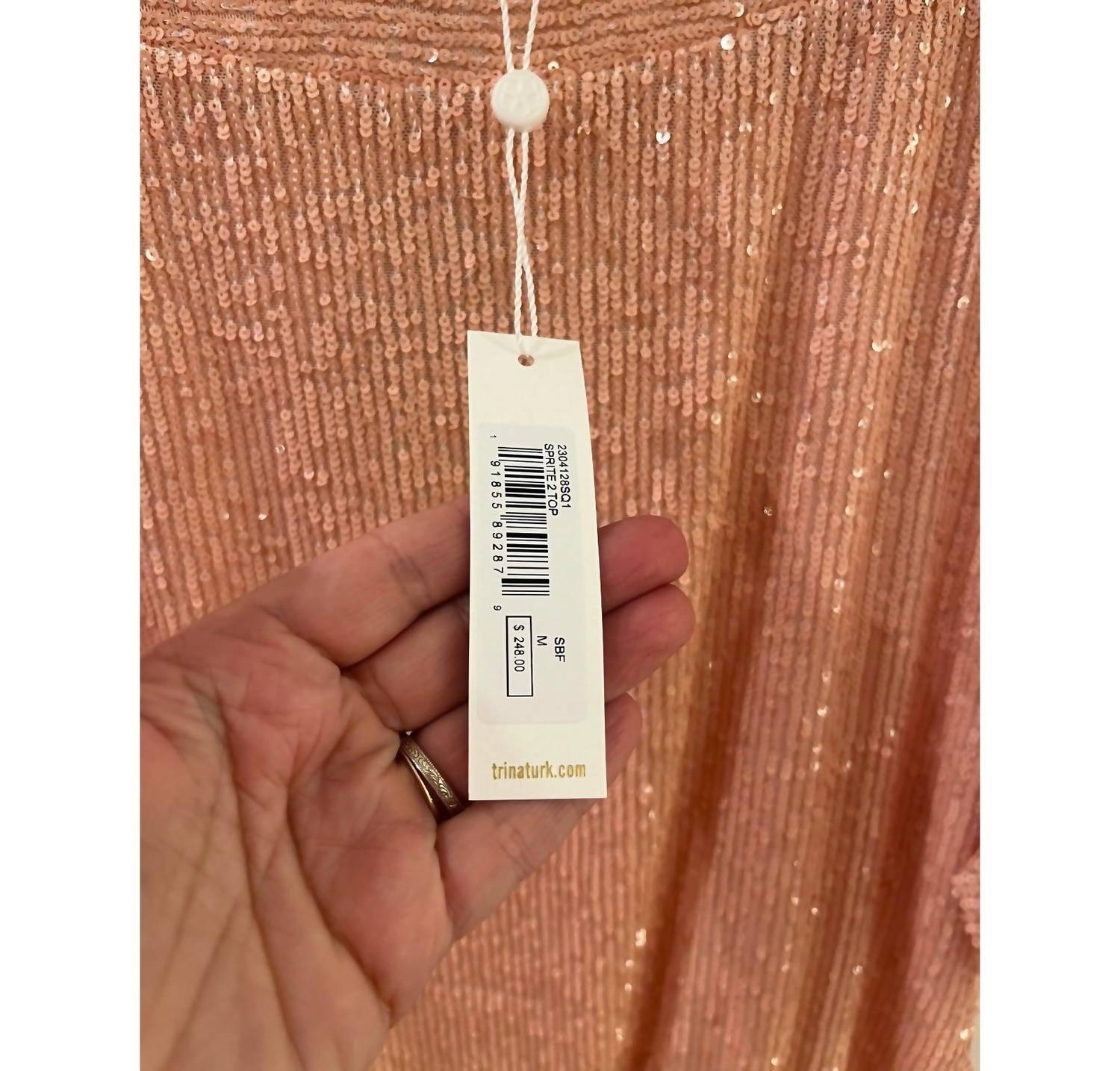 Trina Turk - Sequin Short Sleeve Blouse