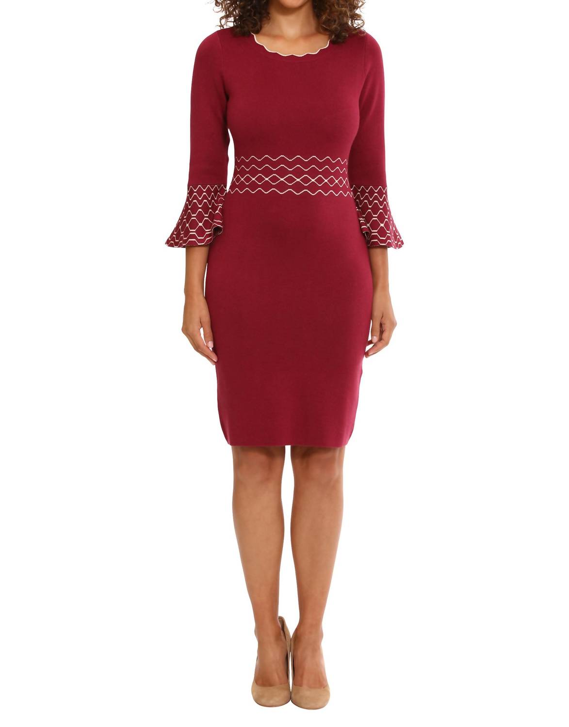 Donna Morgan - Maggy London Fig Sweater Dress With Bell Sleeve