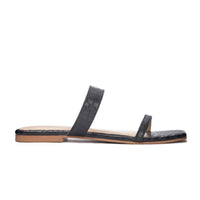 CHINESE LAUNDRY Women's Deana Leather Slide Sandal in black - women's sandal