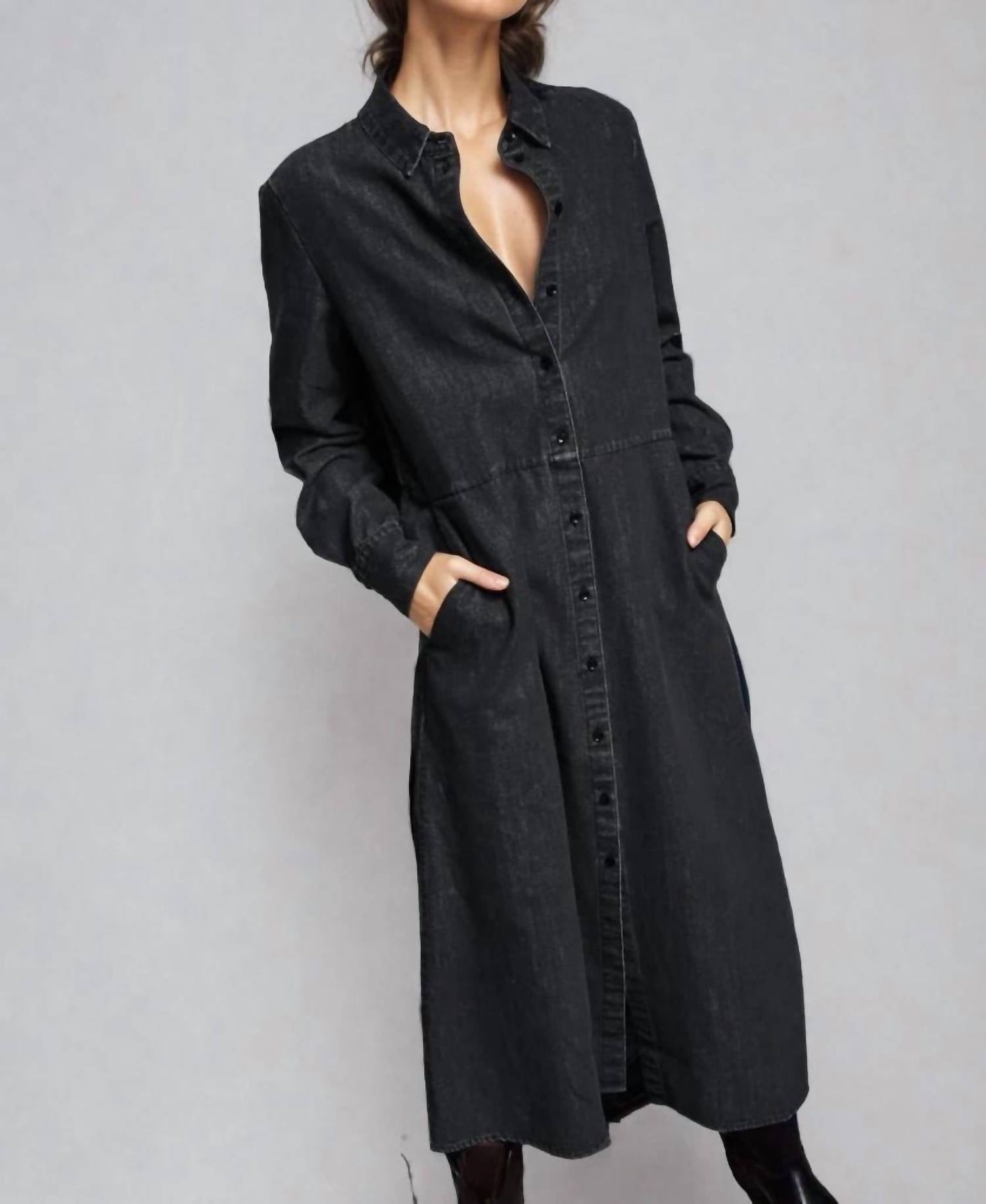 Lara Daisy - The Sunday Stroll Denim Shirt Dress
