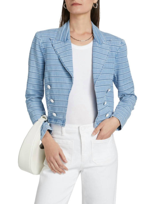 L'Agence - Dolly Striped Cropped Blazer