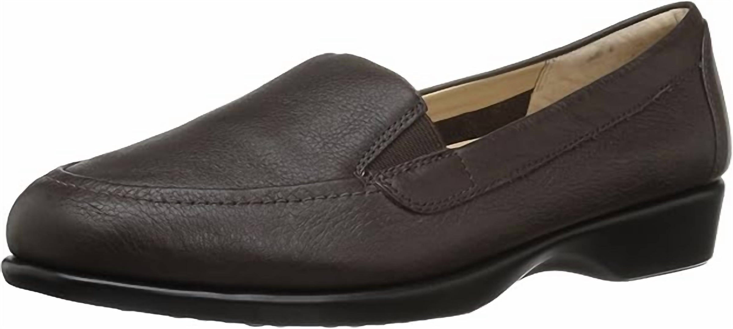 Hush Puppies Women's Jennah Paradise Leather Loafer in dark brown - women's flats - detail view