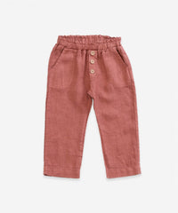 Play Up - Girl's Buttoned Linen Trousers