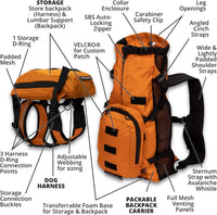 K9 Sport Sack - Walk-on | Lightweight & Packable Dog Carrier With Harness & Storage