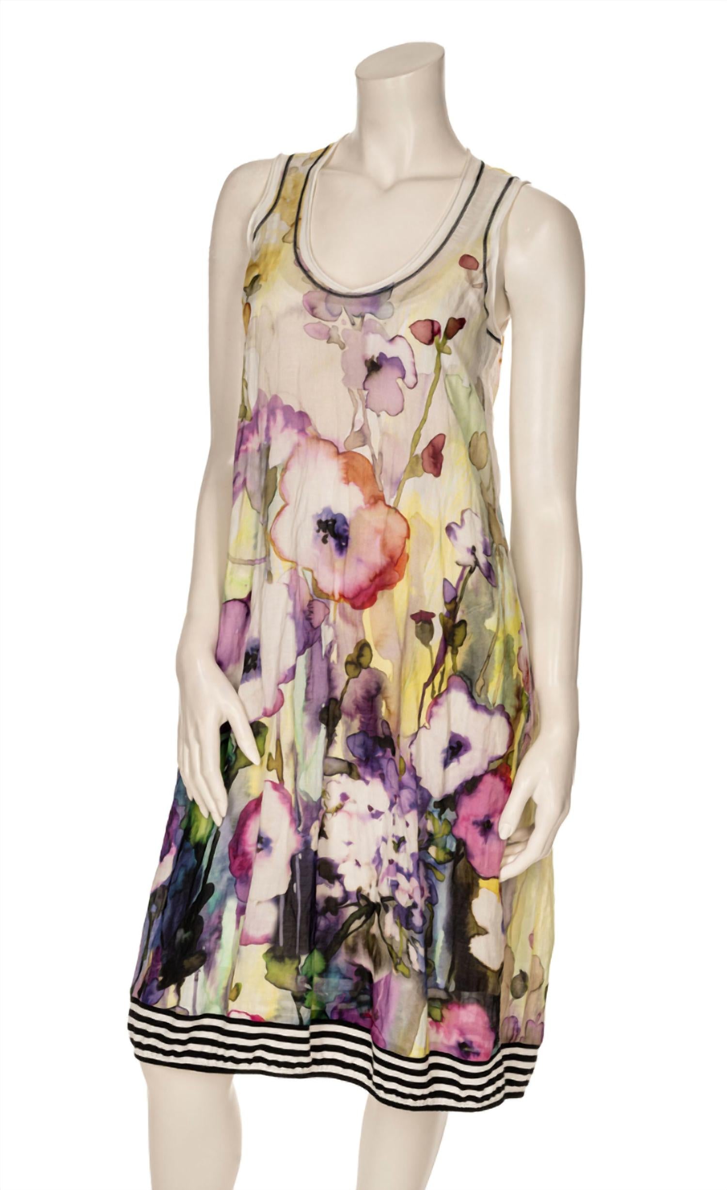 Beate Heymann Printed Mini Dress in purple flower - women's dress - detail view