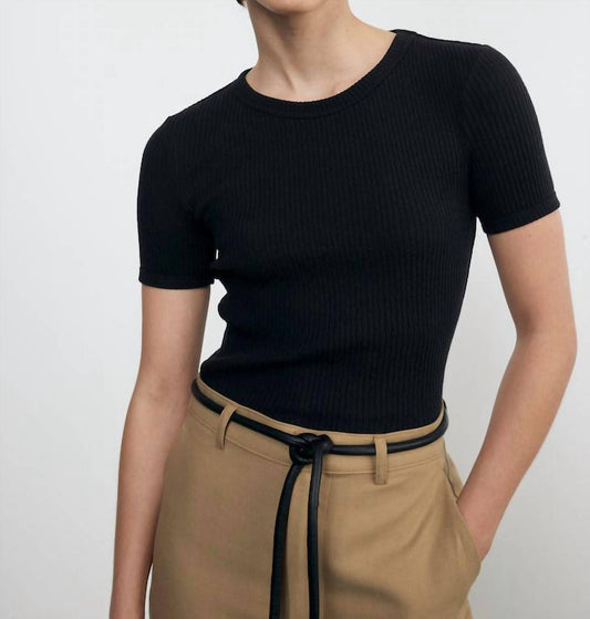 Enza Costa - Pointelle Short Sleeve Top