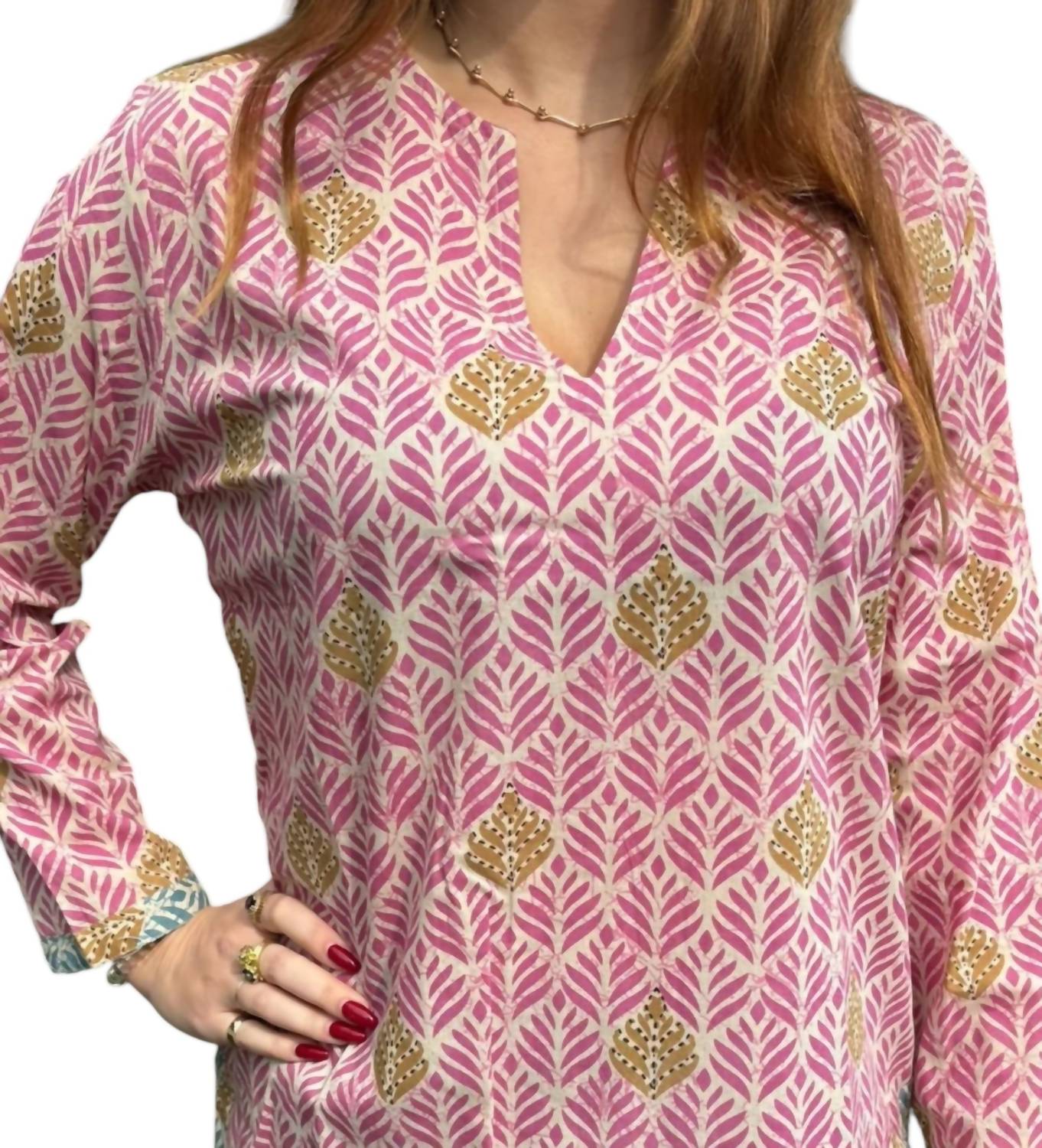 Just Darviny - V-neck Tunic Shirt