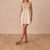 Rylee + Cru Girls' Crochet Sun Dress in marigold daisy 1 - kids' dress